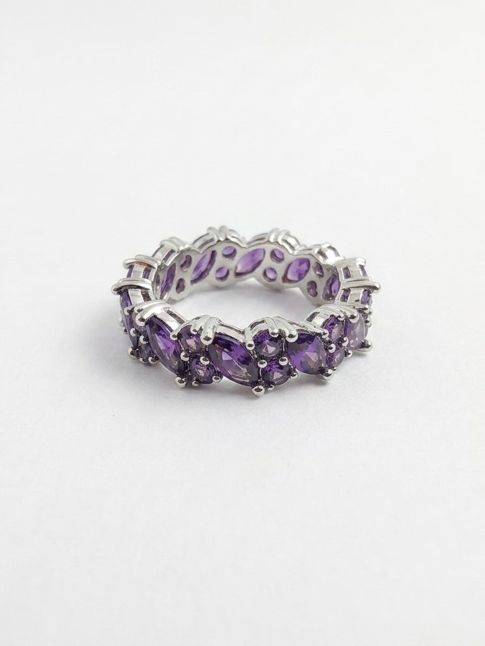 NWT Bomb‎ Party “Remember the Lover” Ring RBP7164 | Amethyst CZ | Rhodium Plated
